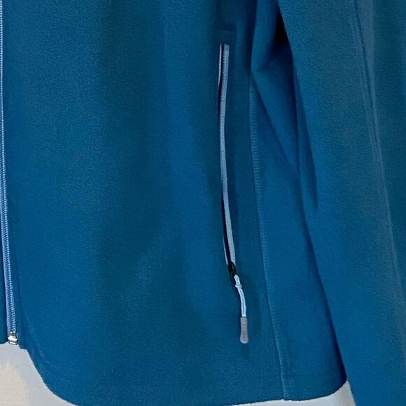 L.L. Bean Teal Blue Fleece Slightly Fitted Full Zip Jacket XL Reg - Picture 5 of 6